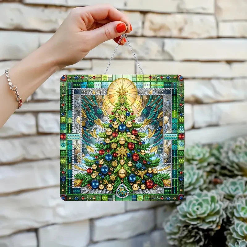 Christmas Tree | Door Hanger | Diamond Painting