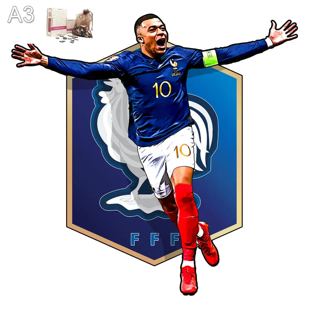 Mbappé France Home Shirt | Wooden Puzzle