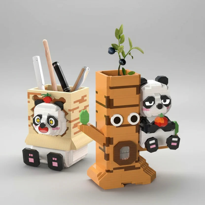 Panda in box phone holder | Building bricks