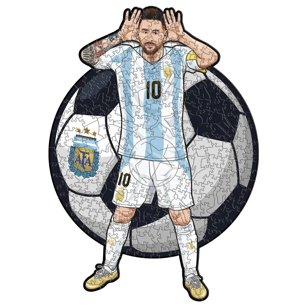 Messi Argentina – Cheering Pose | Wooden Puzzle