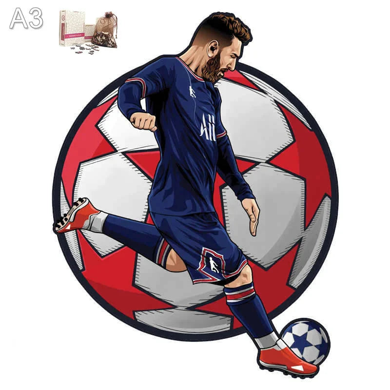 Messi PSG Champions League Ball | Wooden Puzzle