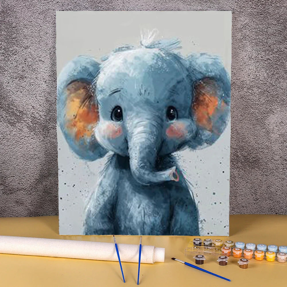 Baby Elephant | Paint by Numbers