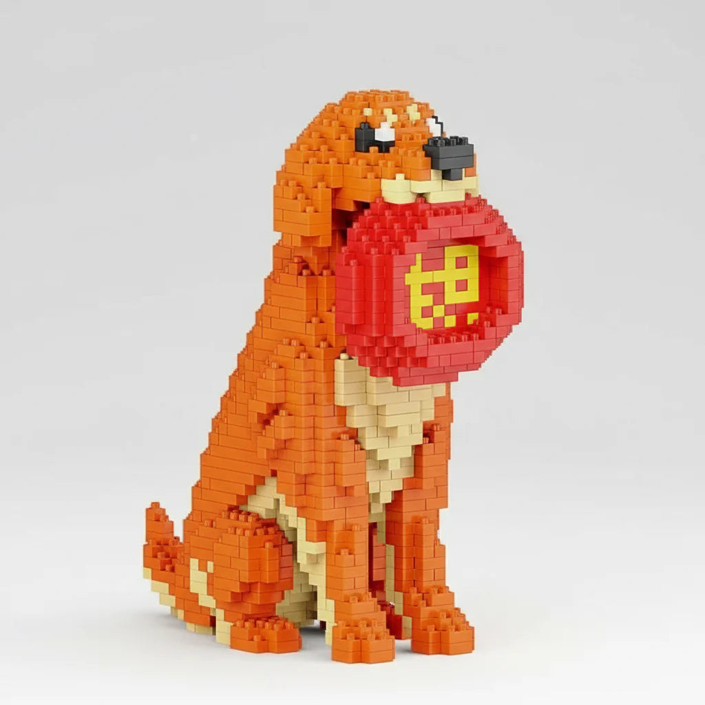 Dog with Frisbee | Building Bricks