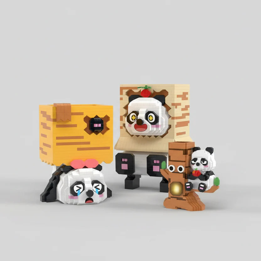 Sad panda pen holder | Building bricks