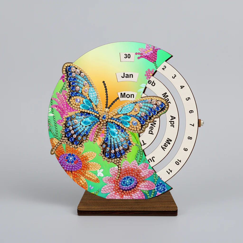 Blue butterfly | Calendar | Diamond painting