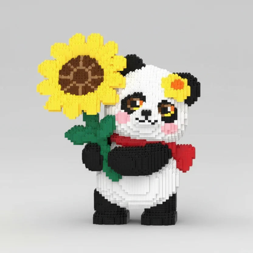 Mega Panda with Sunflower | Building Blocks