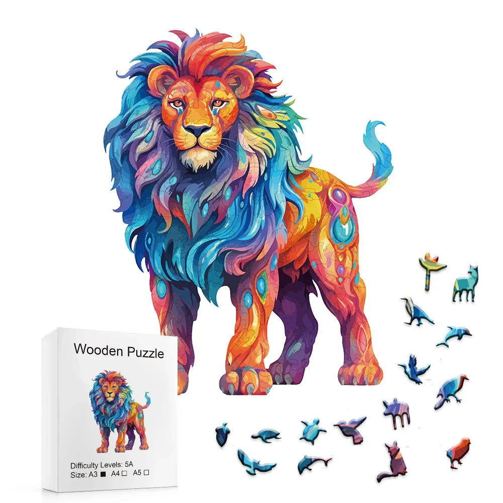 Tough Lion | Wooden Puzzle