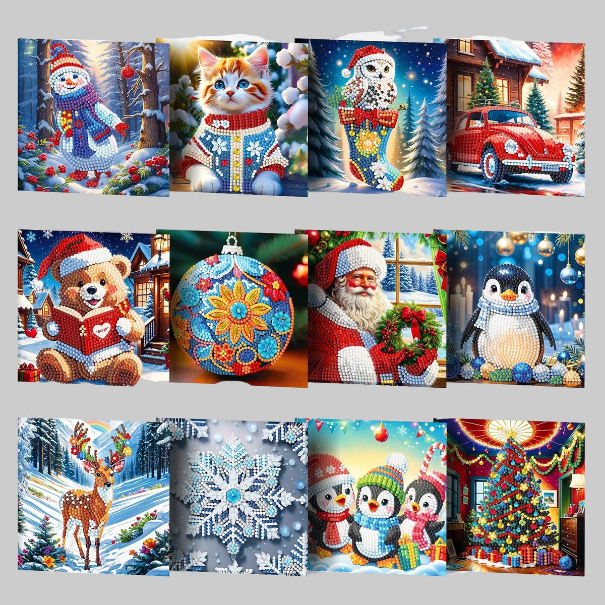 Christmas Cards | 12 Pieces | Diamond Painting