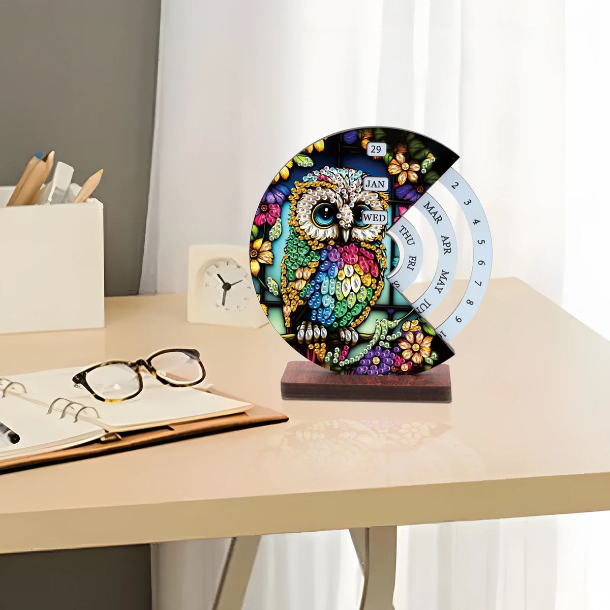 Colorful owl | Calendar | Diamond painting