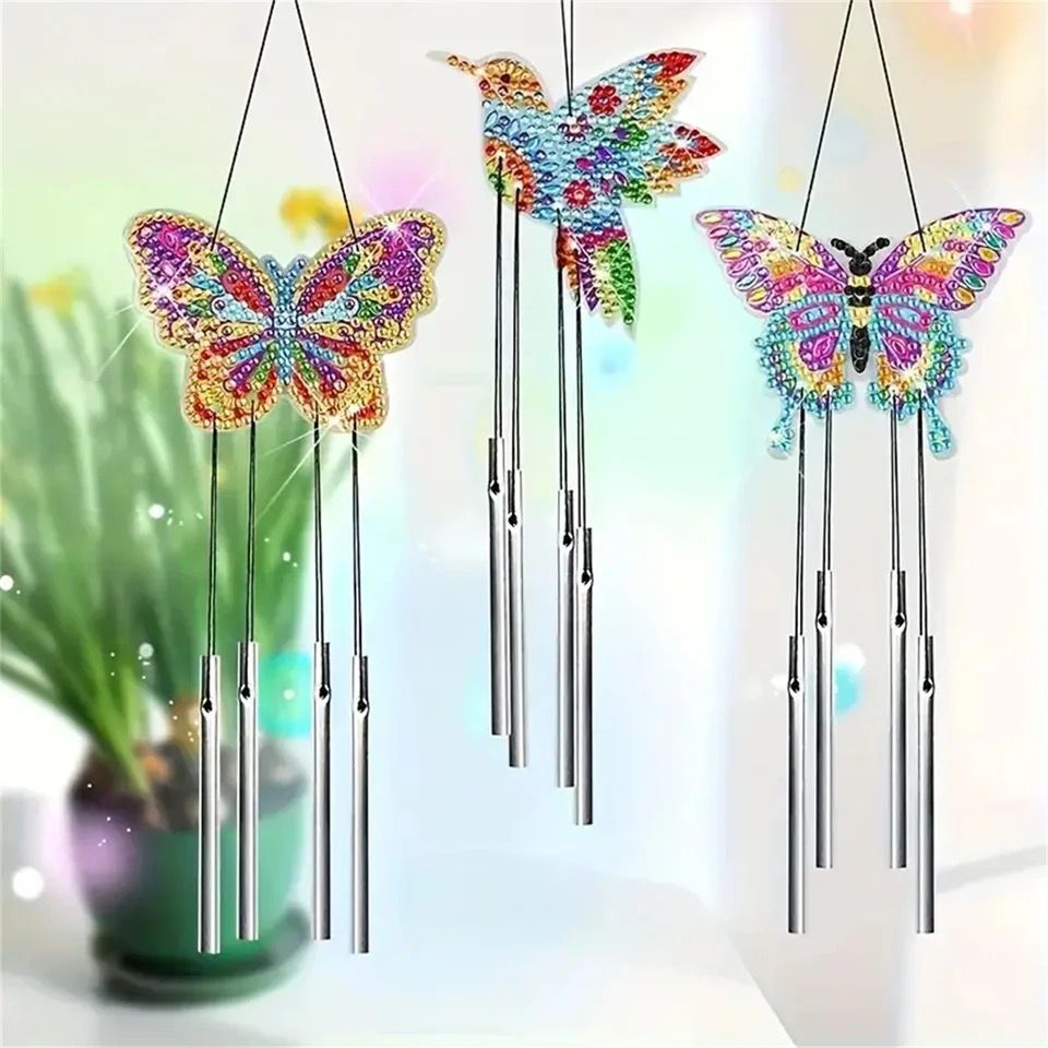 Butterfly wind chime | Diamond painting