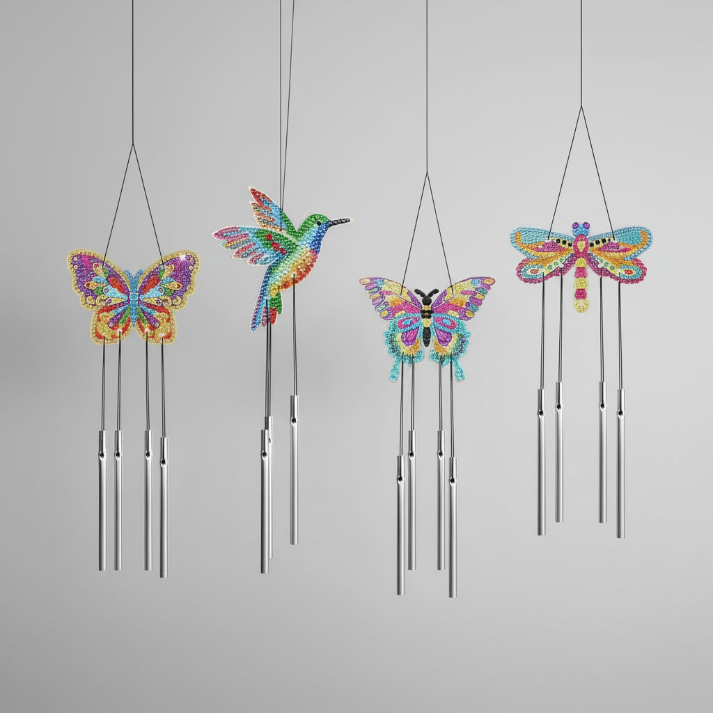 Butterfly wind chime | Diamond painting