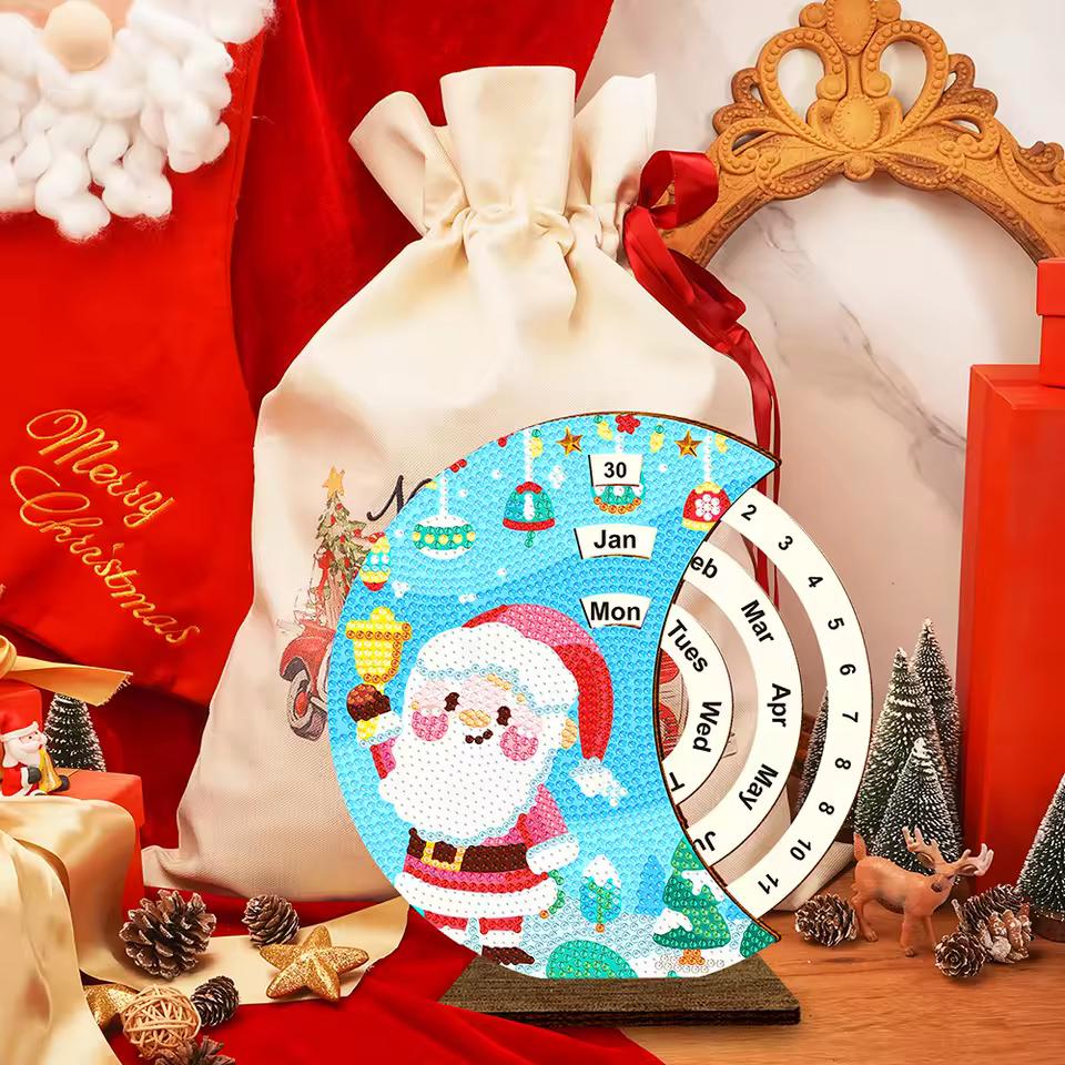 Santa Claus with bell | Calendar | Diamond painting