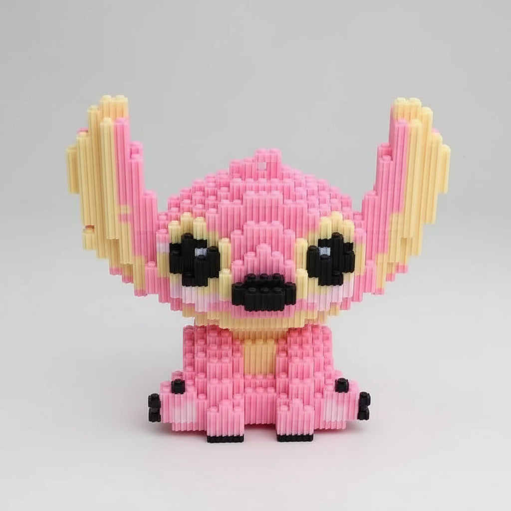 Shy pink creature | Building blocks
