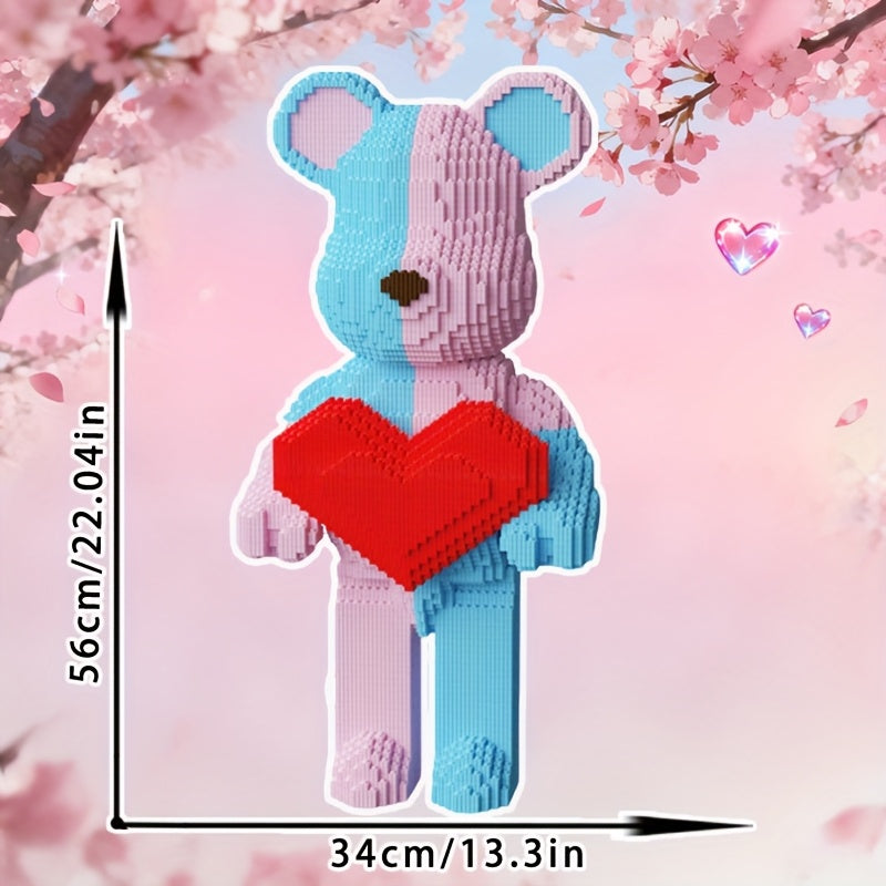 Blue-Pink bear | Building blocks