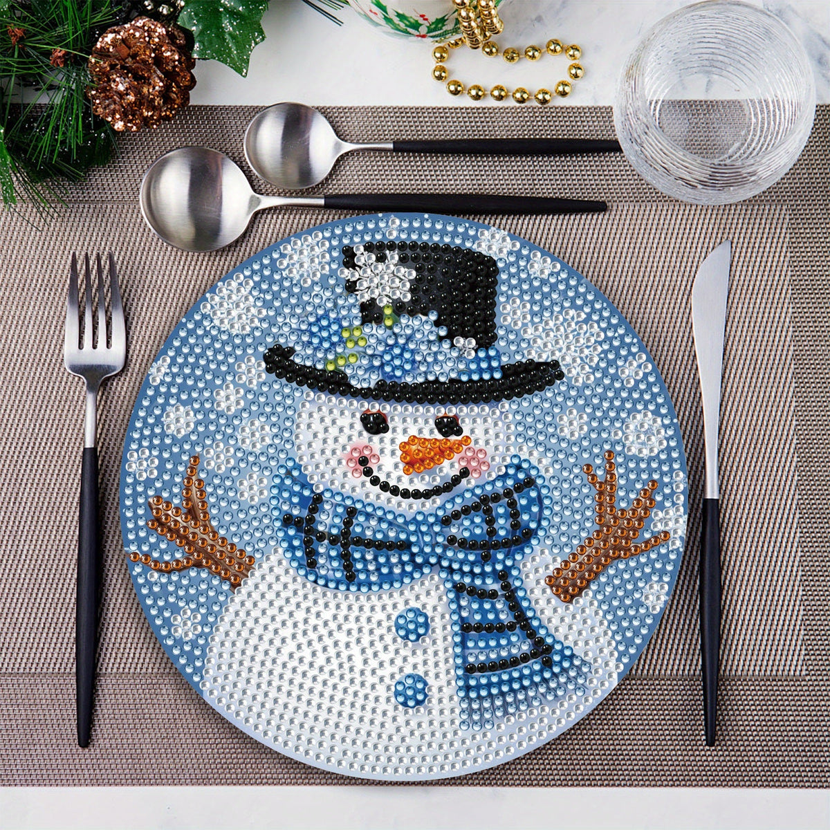 Snowman placemats | 4 pieces | Diamond painting