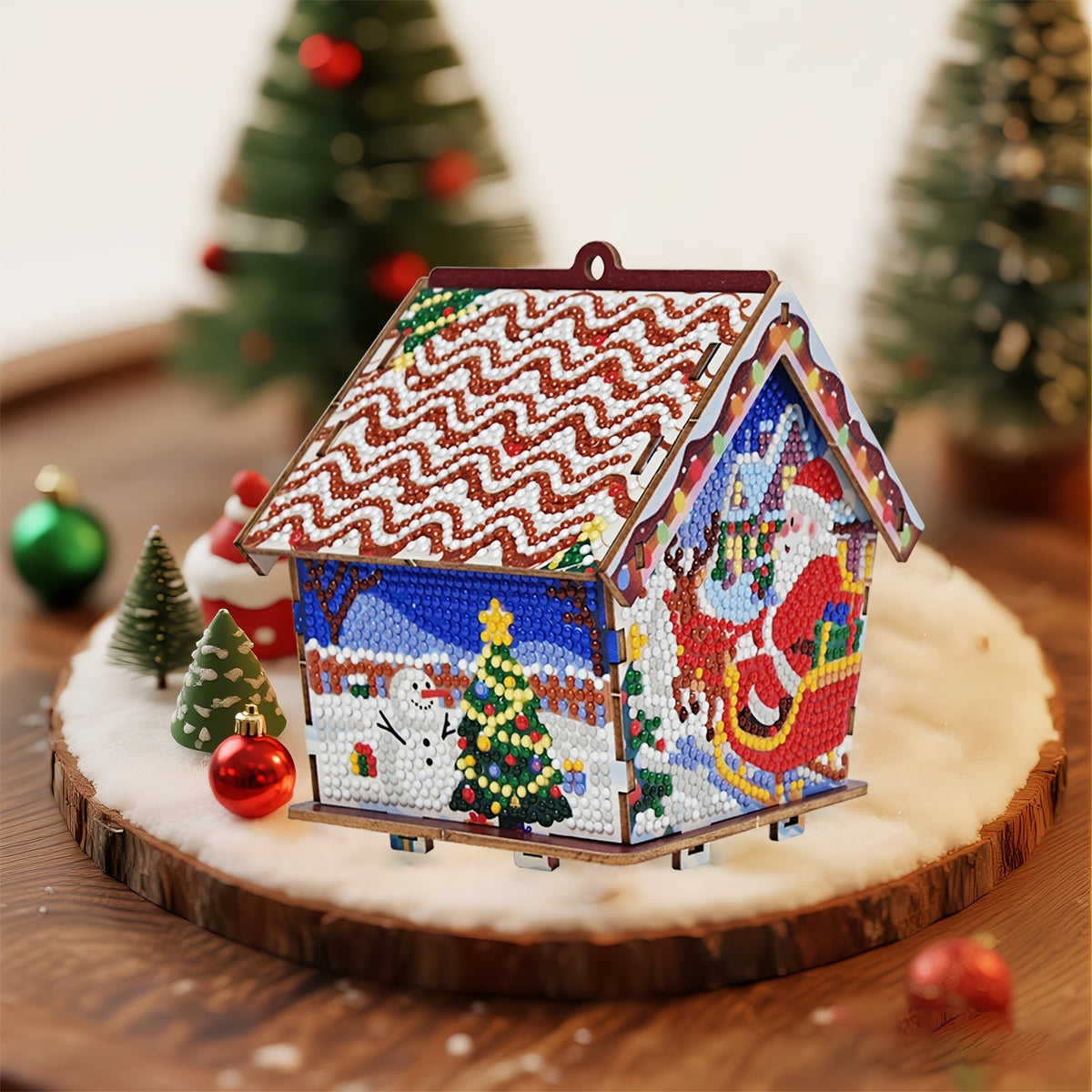 Christmas House | Hanger for the Tree | Diamond Painting