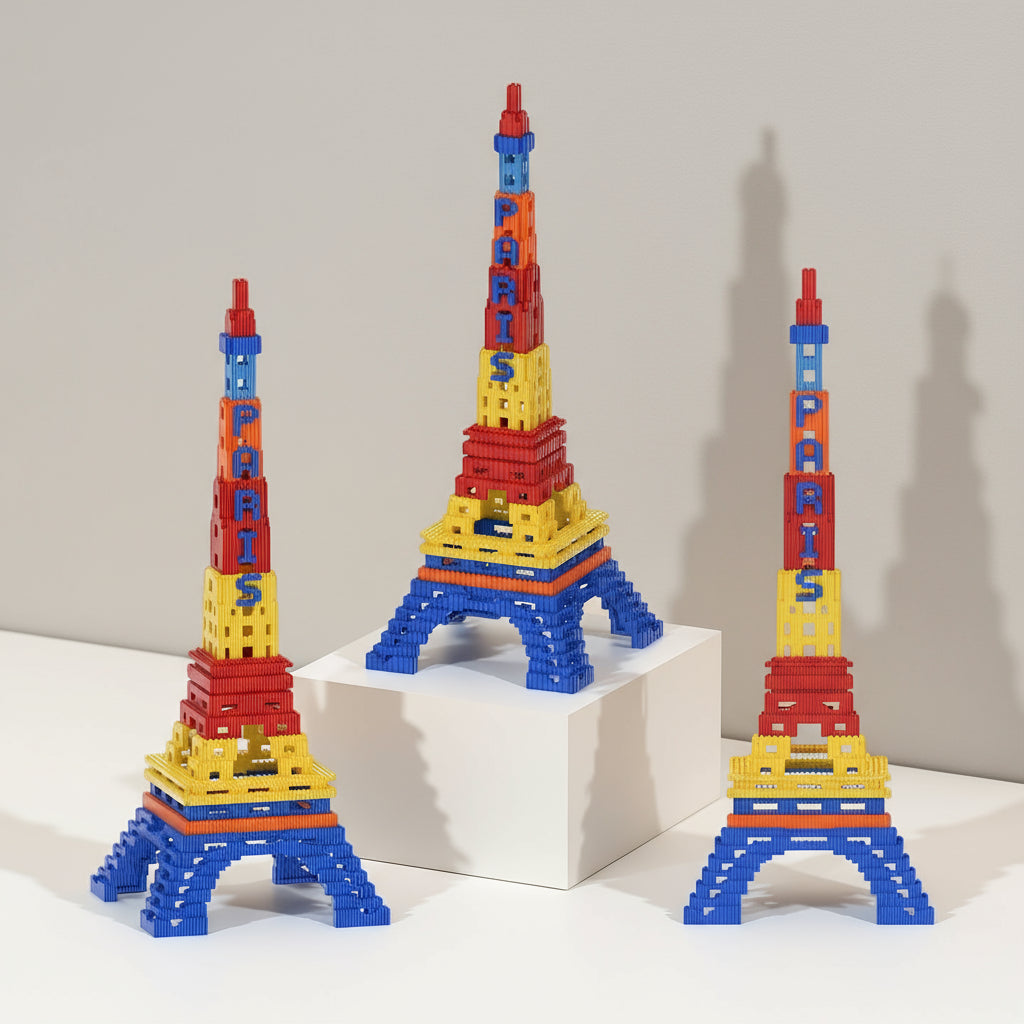 Colorful Eiffel Tower | Building Blocks