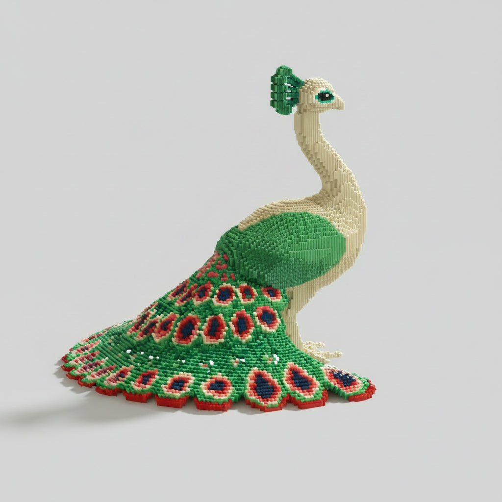 Green peacock | Building blocks
