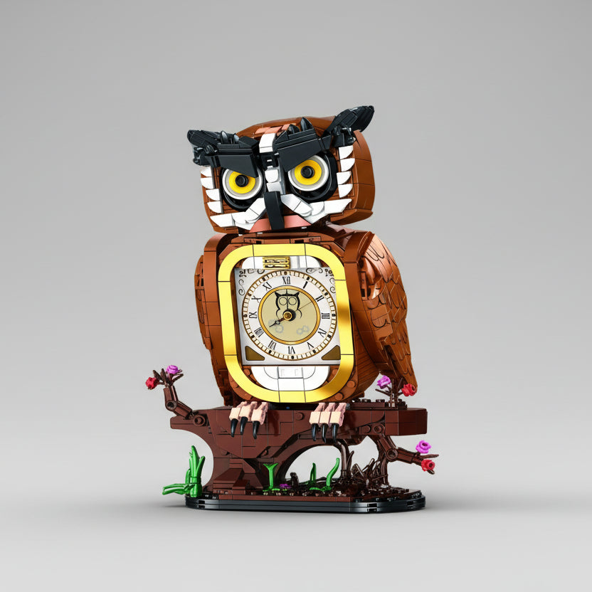 Owl with clock | Building blocks