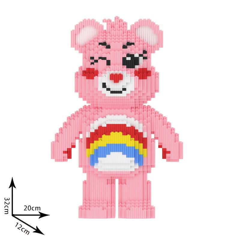 Pink Rainbow Bear | Building Blocks