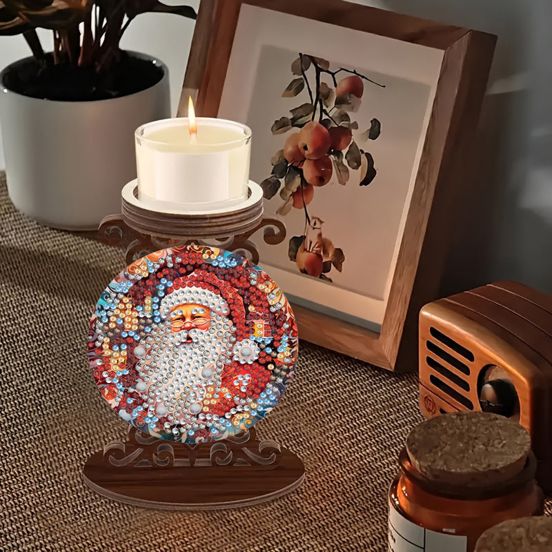 Santa Claus | candle holder | Diamond painting