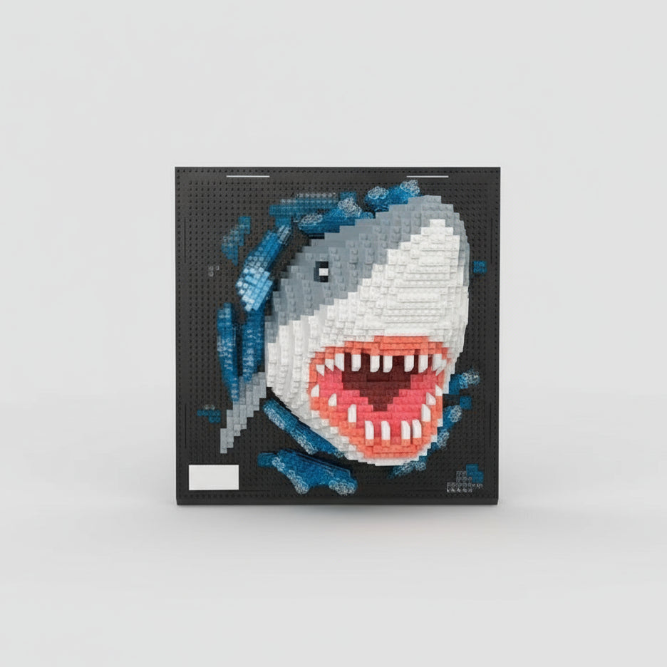 Shark on Building Plate | Building Blocks