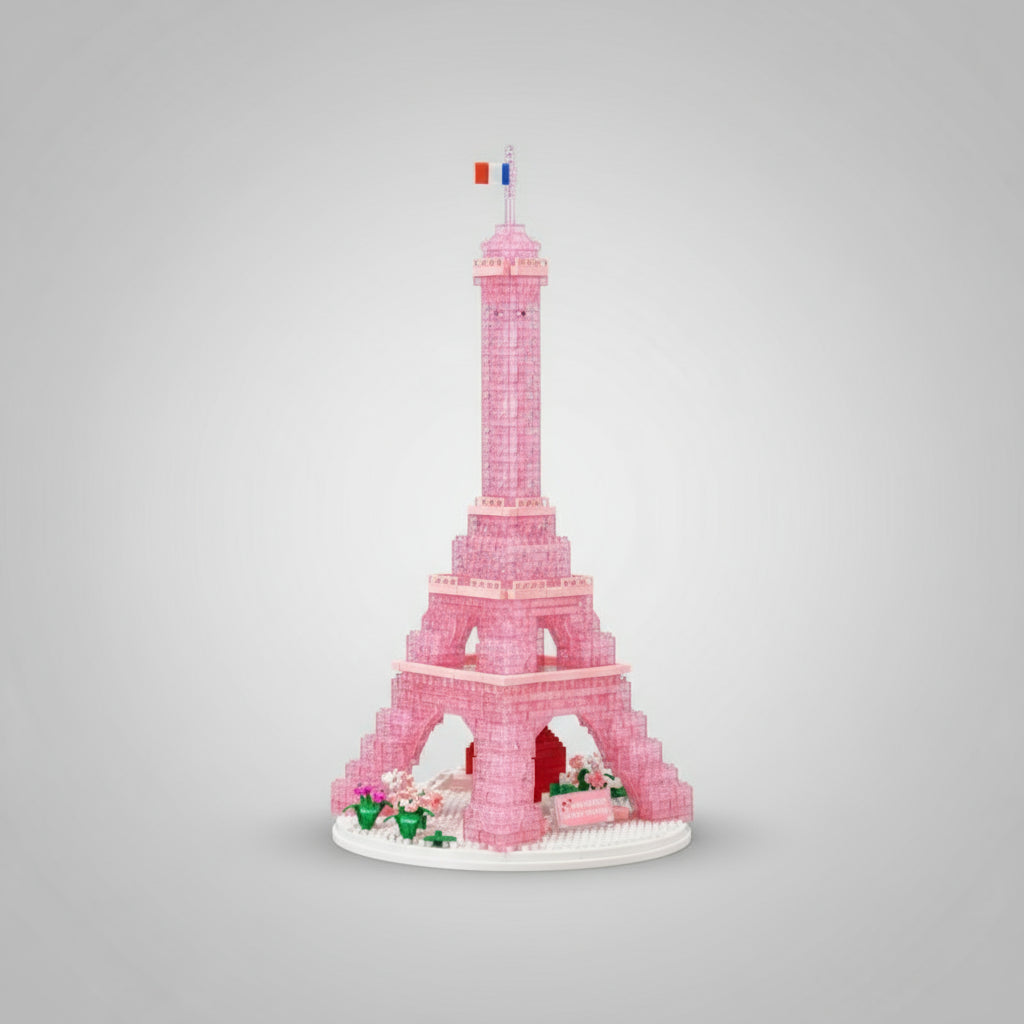 Roze Eiffeltoren Bouwblokjes