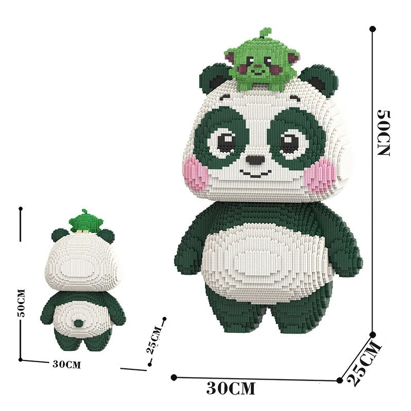 Mega Panda with Little Animal | Building Blocks