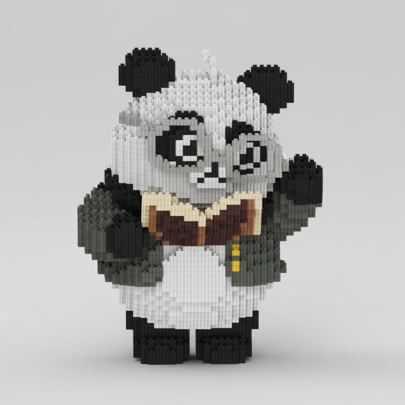 Panda with Book | Building Blocks