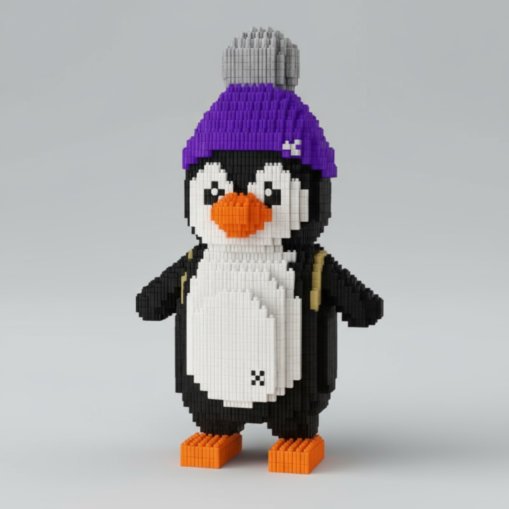 Penguin with Hat | Building Blocks