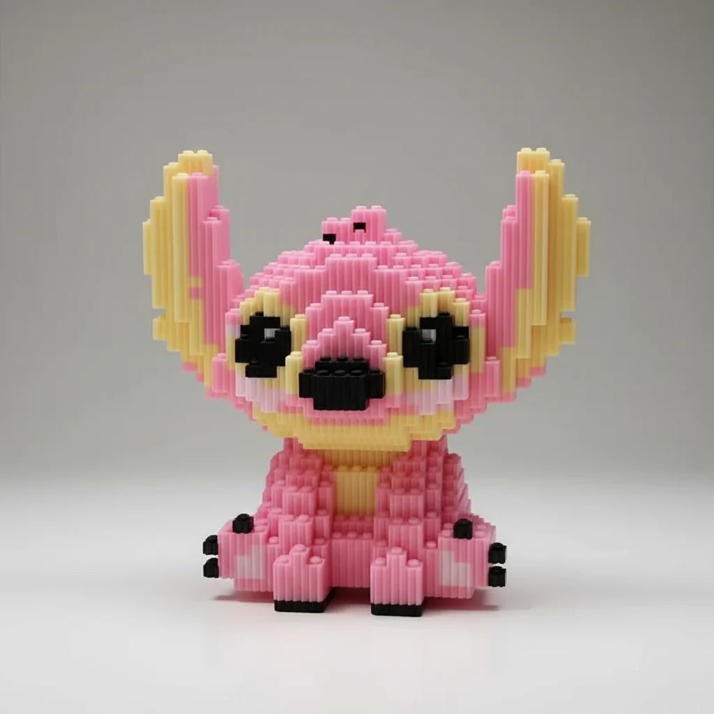 Shy pink creature | Building blocks