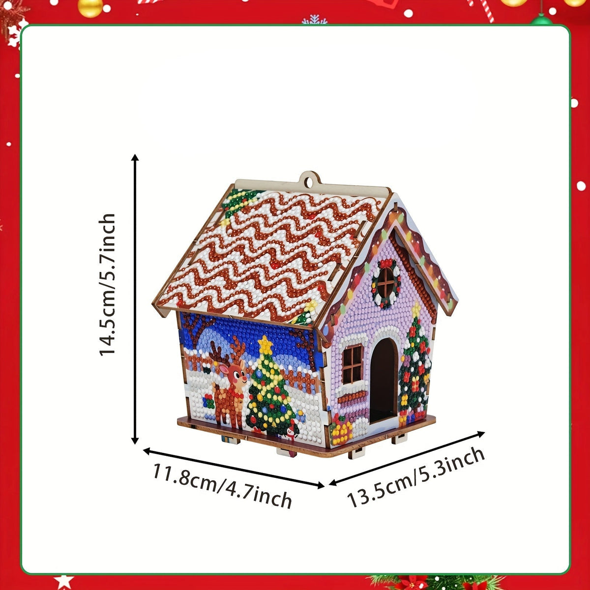 Christmas House | Hanger for the Tree | Diamond Painting