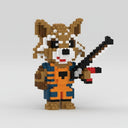 Raccoon with Guitar | Building Blocks
