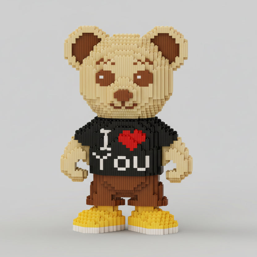 I love you bear with yellow shoes | Building blocks