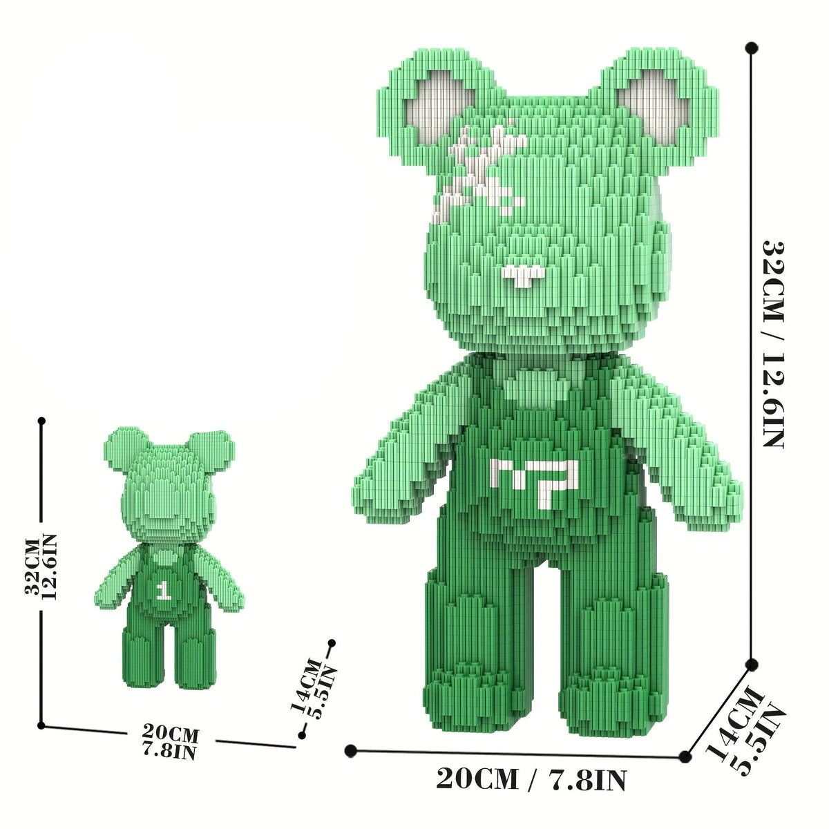 Bear with green overalls | Building blocks