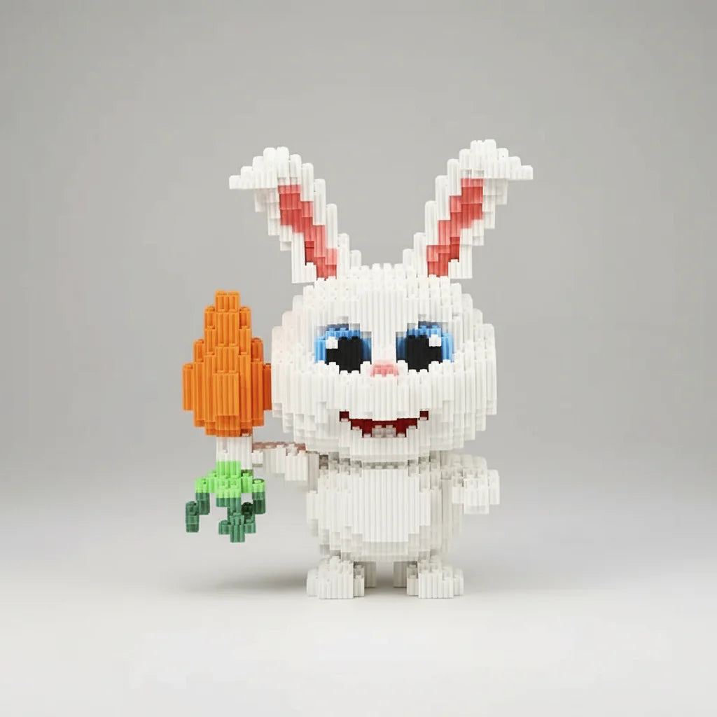 Rabbit with carrot | Building bricks