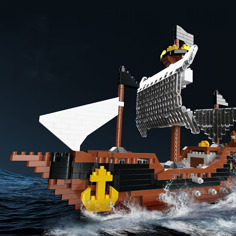 Pirate ship on water | Building blocks