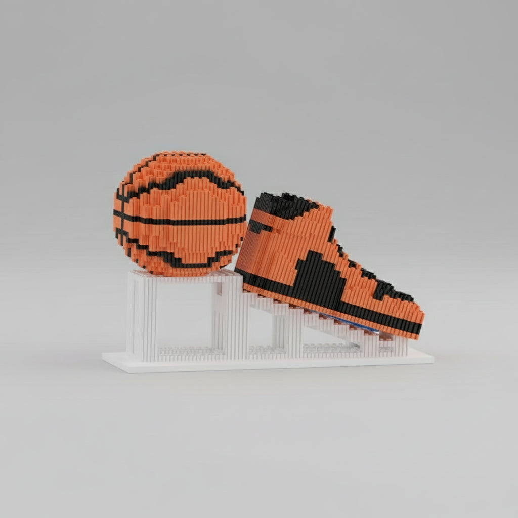 Orange basketball shoe & ball | Building bricks