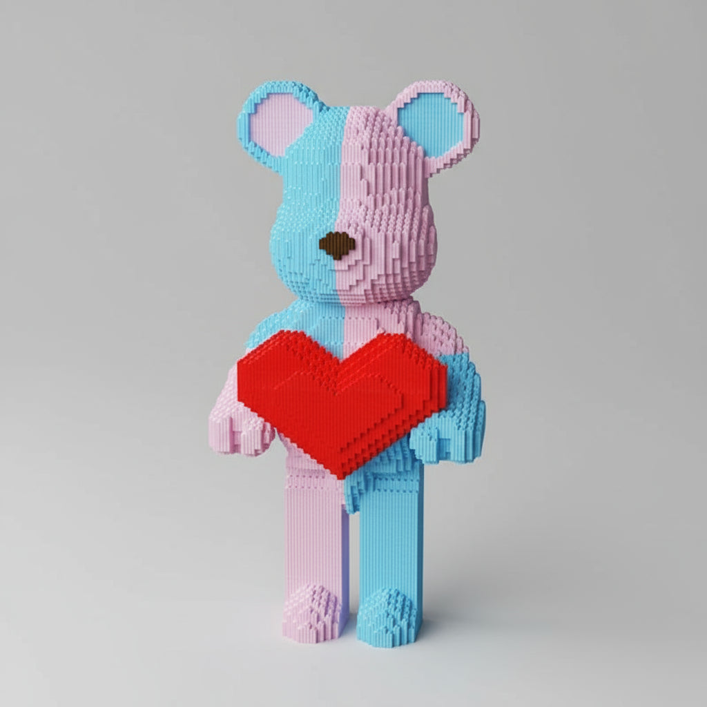 Blue-Pink bear | Building blocks