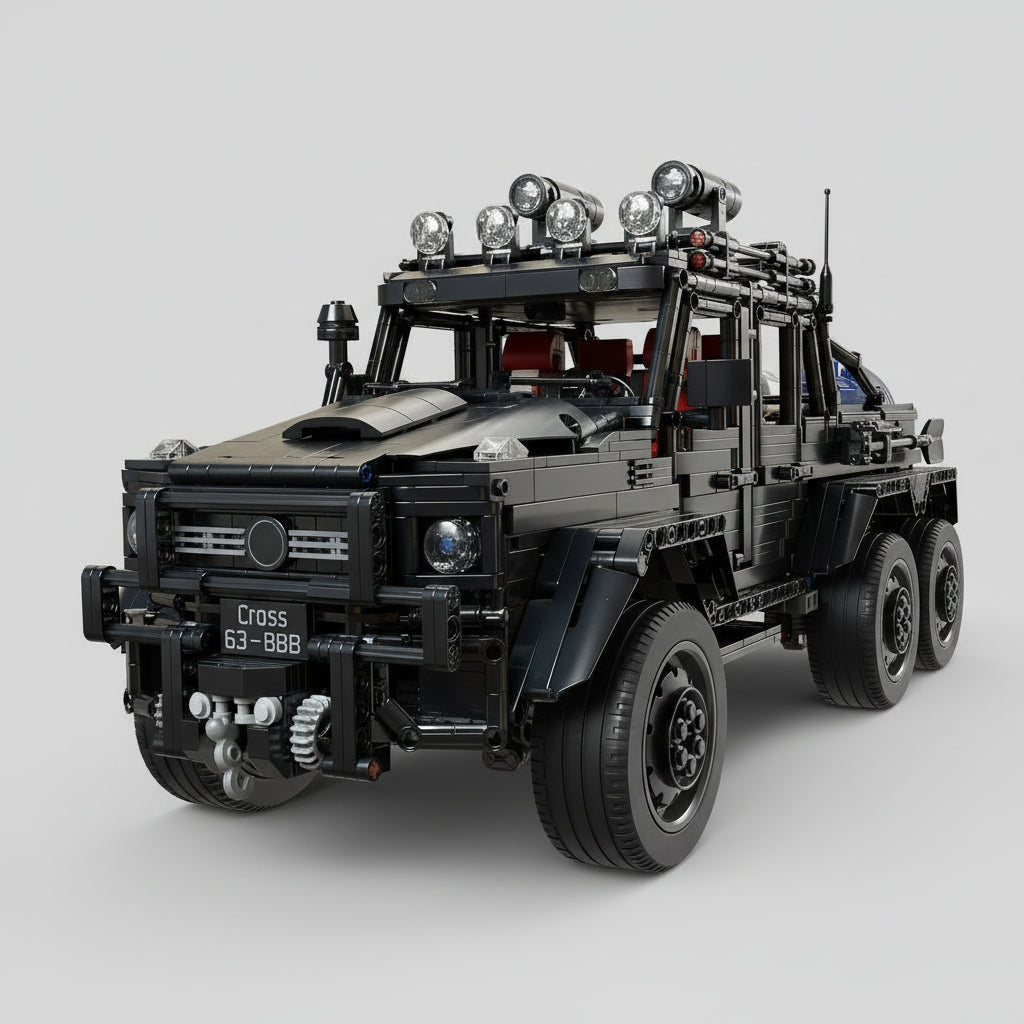Mega black 6x6 off-road vehicle | Building blocks