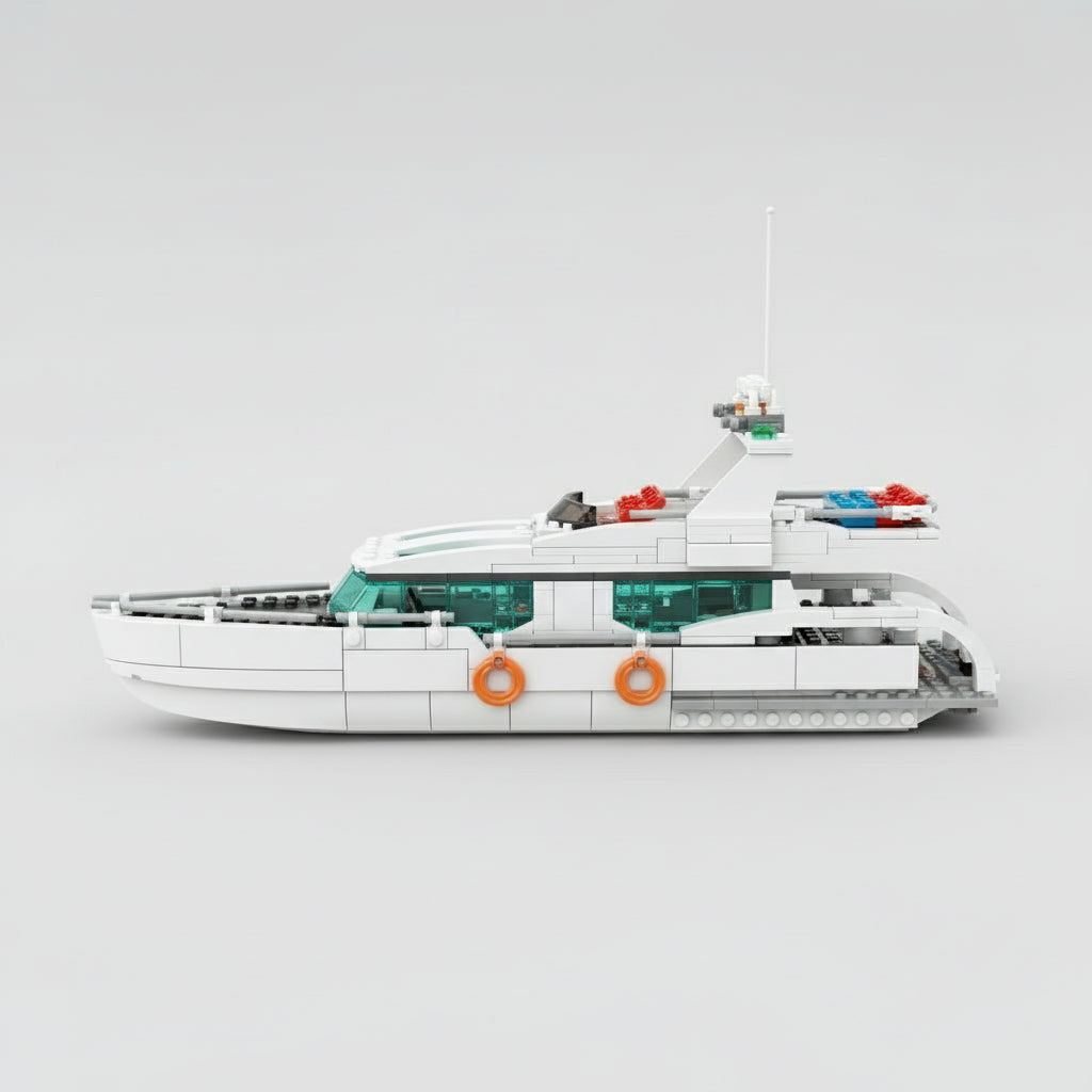 White dolphin boat | Building bricks