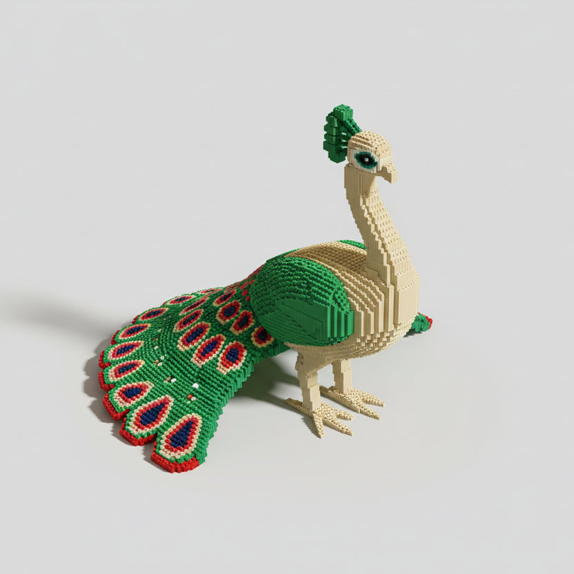 Green peacock | Building blocks