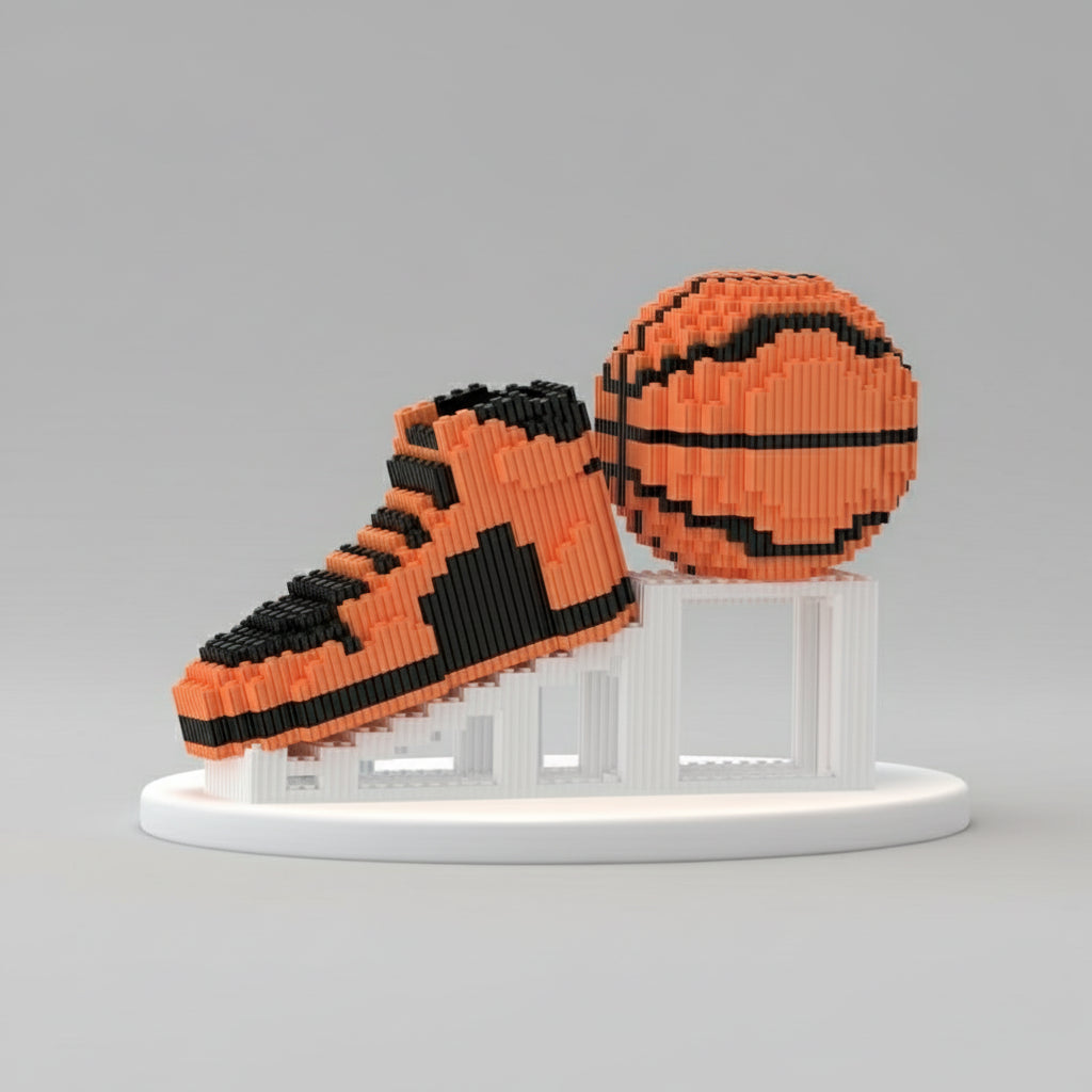 Orange basketball shoe & ball | Building bricks