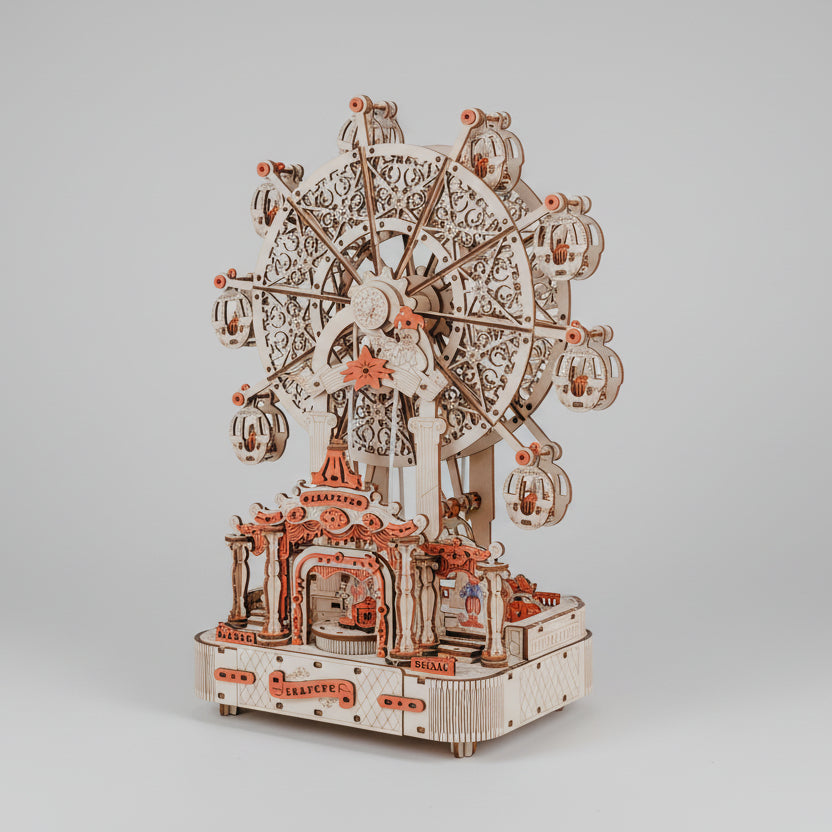 Colored Ferris Wheel | Wooden Construction Kit