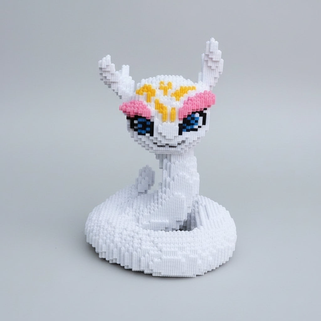 Cute white snake | Building Blocks