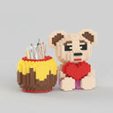 Bear with Heart Pencil Holder | Building Blocks