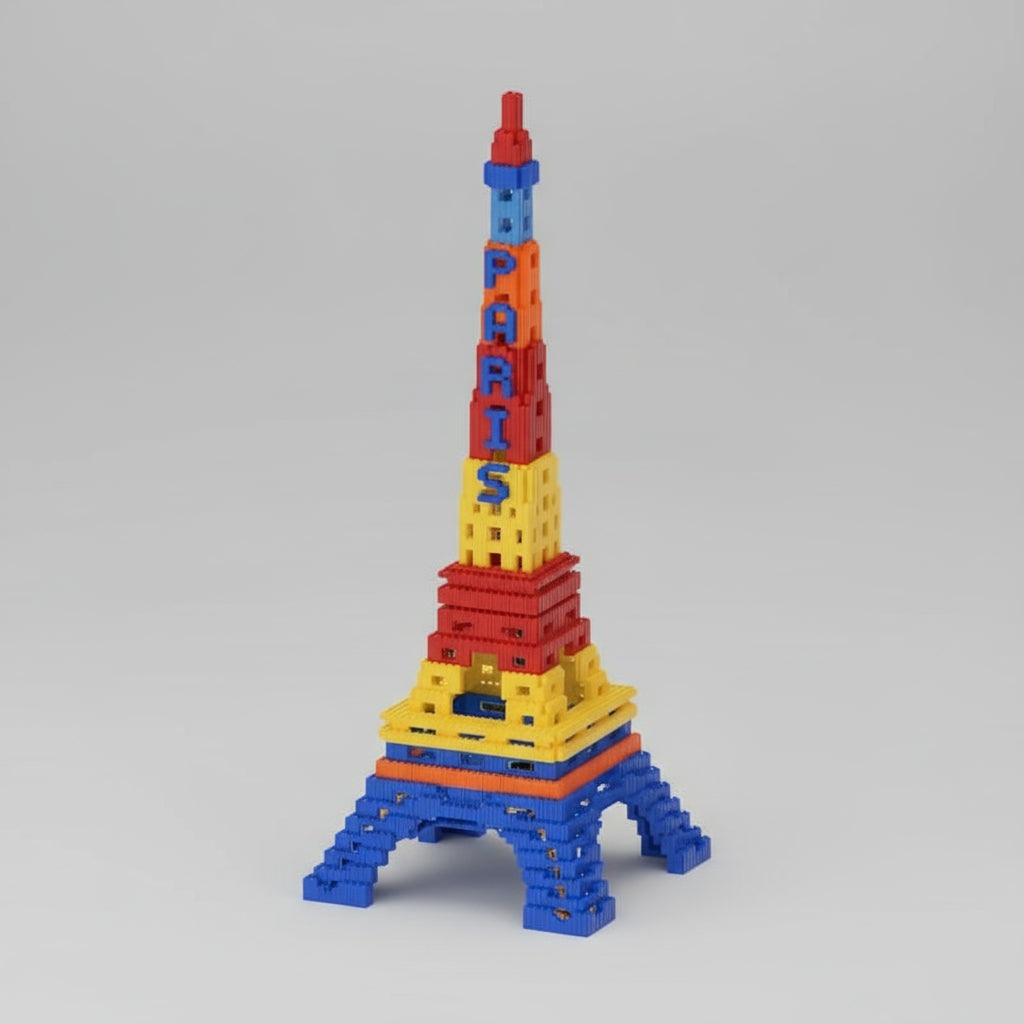 Colorful Eiffel Tower | Building Blocks