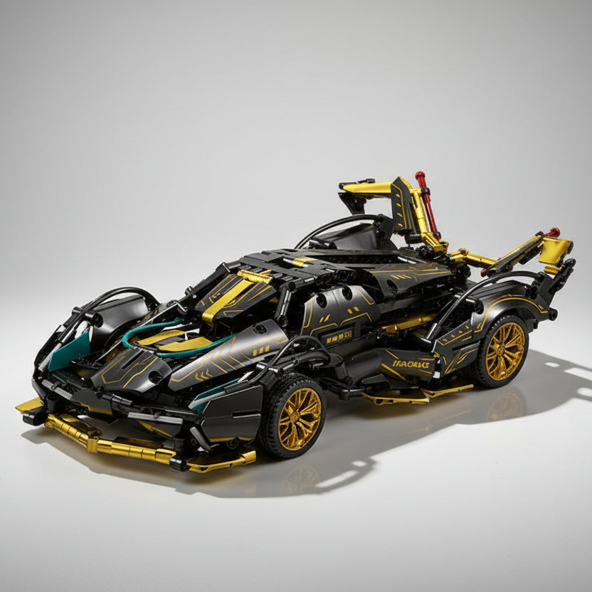 Yellow and black sports car | Building blocks