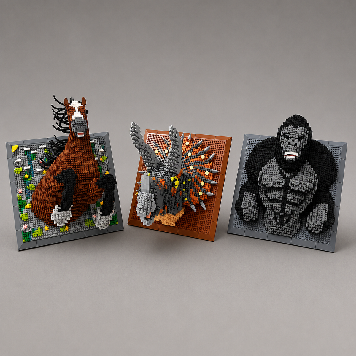 Horse on baseplate | Building blocks