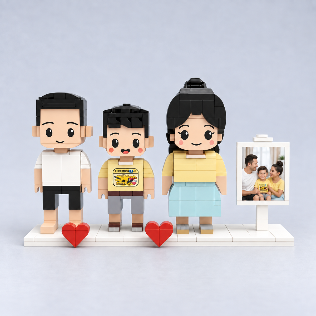 Custom Photo as Building Block Figurine – 3 People | Building Blocks